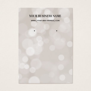 Bokeh Earring Visning Card Visitkort