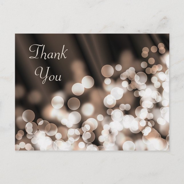 Bokeh, effekt struktur.Tack. Vykort (Framsida)