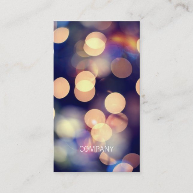 Bokeh fotografivisitkortar visitkort (Framsida)