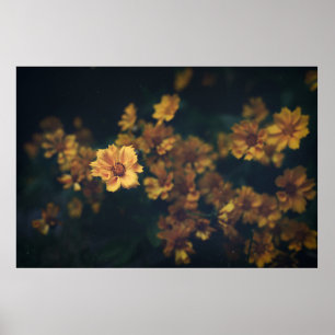 BOKEH FOTOGRAPHY OF GULA BLOMMOR POSTER