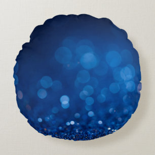 Bokeh Glitter: Pärlande cirklar Bakgrund. Rund Kudde