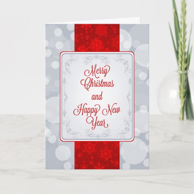 Bokeh God jul Helgdag Card Helgkort (Framsida)