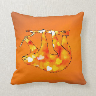 Bokeh hjärtaSloth Kudde