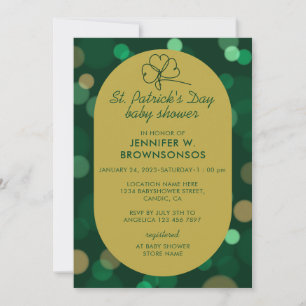 Bokeh Lucky St Patrick-dagsfirande Inbjudningar