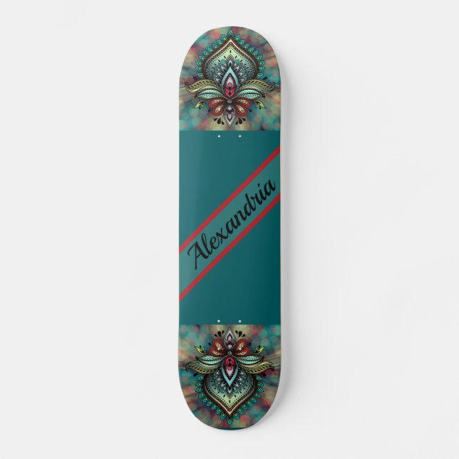 Bokeh och Bohemian Mini Skateboard Bräda 18,5 Cm (Framsida)