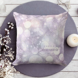 Bokeh och Butterfly Quinceanera Lavender ID1030 Kudde