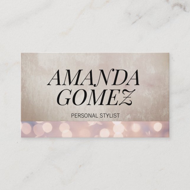 Bokeh och Lux Struktur Visitkort (Framsida)