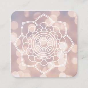 Bokeh och Mandala Fyrkantigt Visitkort