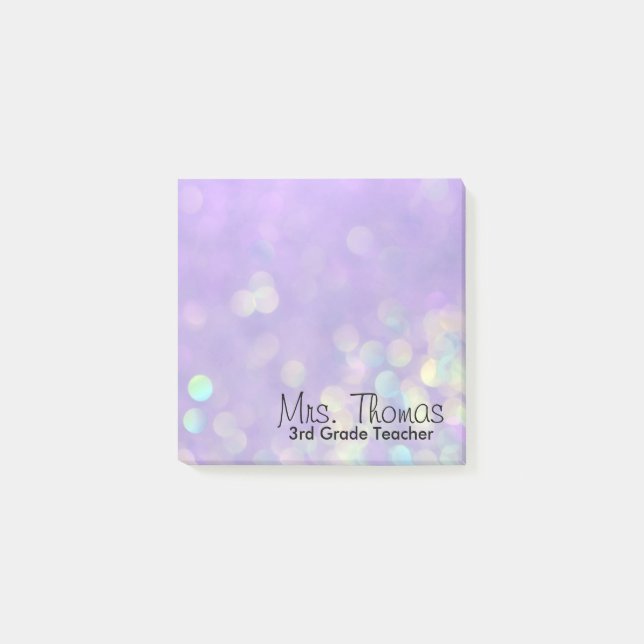 Bokeh postar det noterar (lilor) post-it block (Framsida)