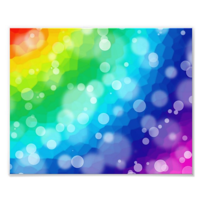 Bokeh Rainbow Mönster Fototryck (Framsidan)
