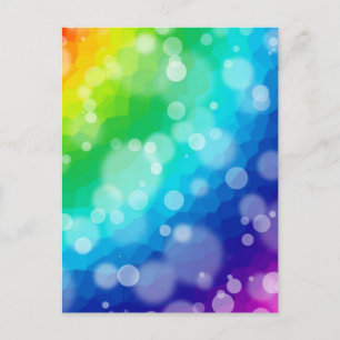 Bokeh Rainbow Mönster Vykort