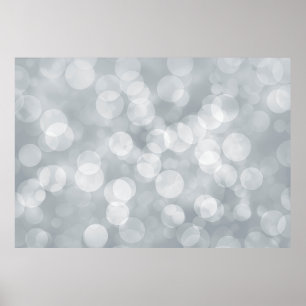 Bokeh silver grått-överlägg poster