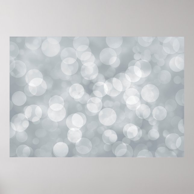 Bokeh silver grått-överlägg poster (Framsidan)