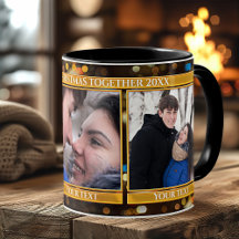 Bokeh Sparkling Ljus 3 Foton jul Mugg