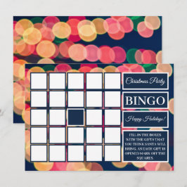 Bokeh Träd Ljus, jul Party Bingo Inbjudningar