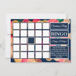 Bokeh Träd Ljus, jul Party Bingo Inbjudningar