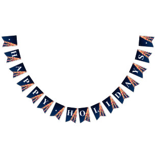 Bokeh Träd Ljus, jul Vimplar