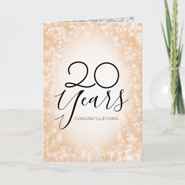 Bokeh universell personalårskort kort (Framsida)