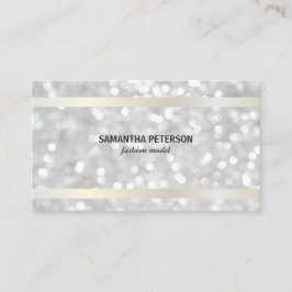 Bokeh White Guld Banding Visitkort