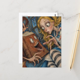 Boken är levande Surrealistisk konst Vykort
