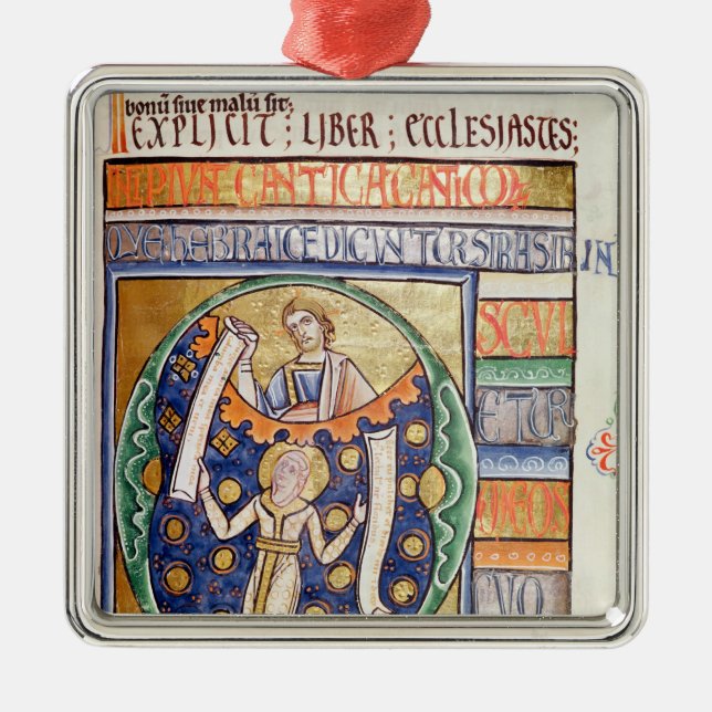 Boken av Ecclesiastes Julgransprydnad Metall (Framsidan)