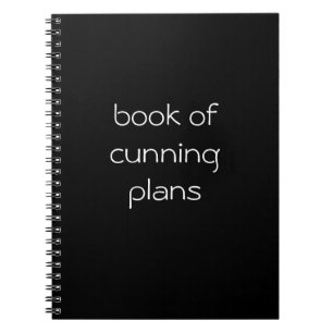boken av slugheten planerar den roliga slogan anteckningsbok med spiral