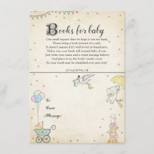 Boken för berättelsebokbaby shower pläterar kortet inbjudningar