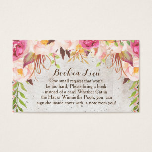 Boken i Lieu Cards vattenfärgblommor Visitkort