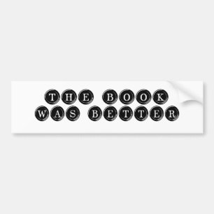 Boken var bättre bildekal
