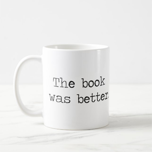 Boken var bättre kaffemugg (Vänster)