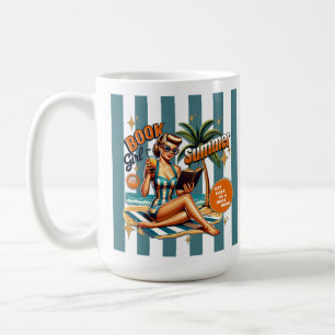 Bokflicka sommarlov strandresa kaffemugg