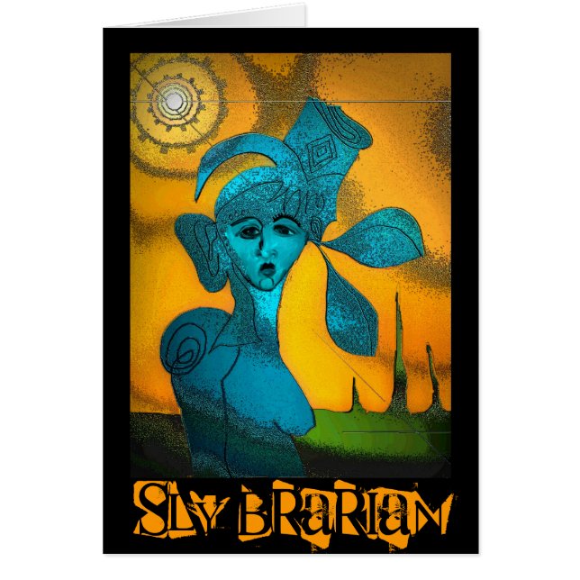 Bokfolk: Sly Brarian Hälsningskort (Framsidan)