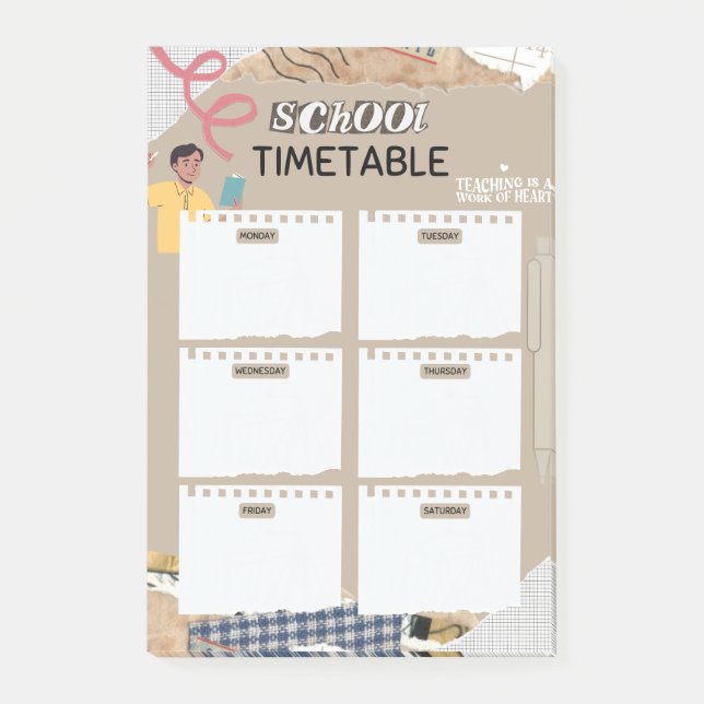 Bokför anteckningar för alla lärare post-it block (Framsida)