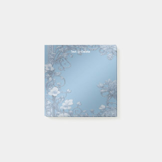 Bokför anteckningar för blå Blommigt Post-it Block