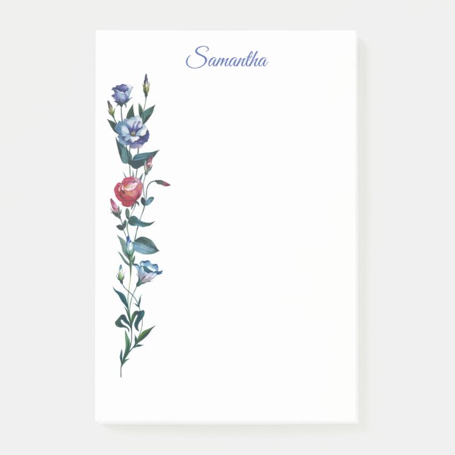 Bokför anteckningar för blommande Personlig Post-it Block (Framsida)