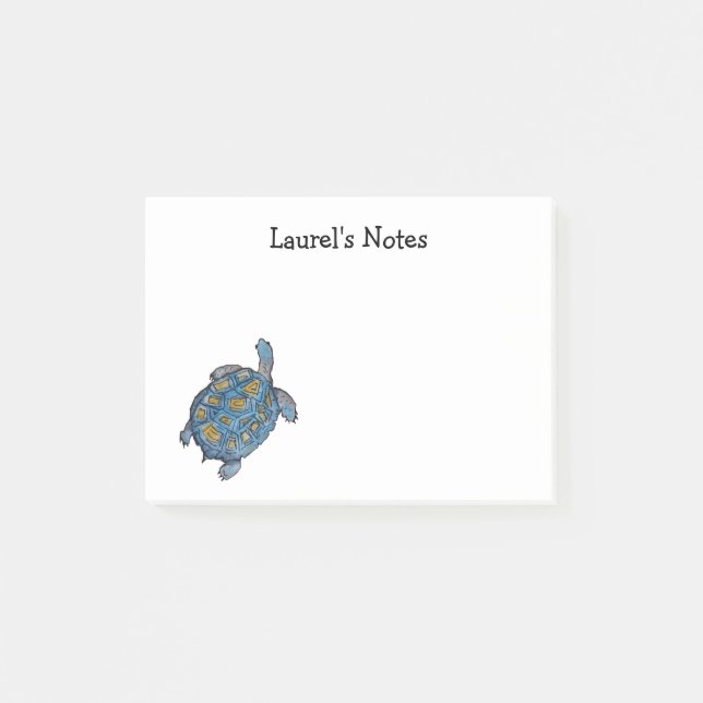 Bokför anteckningar med Desert Tortoise Post-it Block (Framsida)