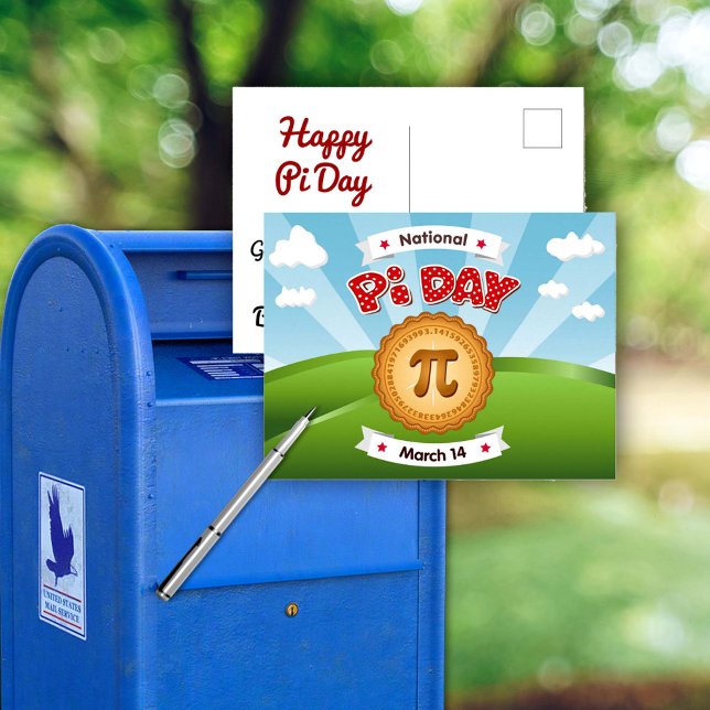 Bokför din Pi-dag Vykort (Post your Pi Day Postcard.
Invite all math, science, technology lovers! )