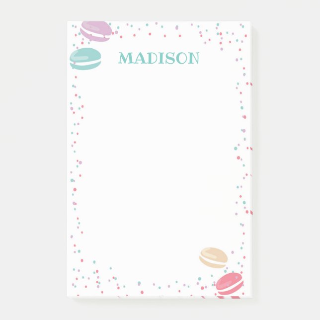 Bokför Macaroon-arkiv Post-it Block (Framsida)