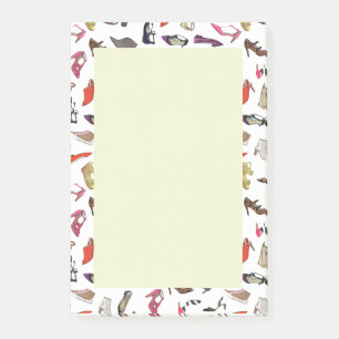 Bokför trendig-skor post-it block