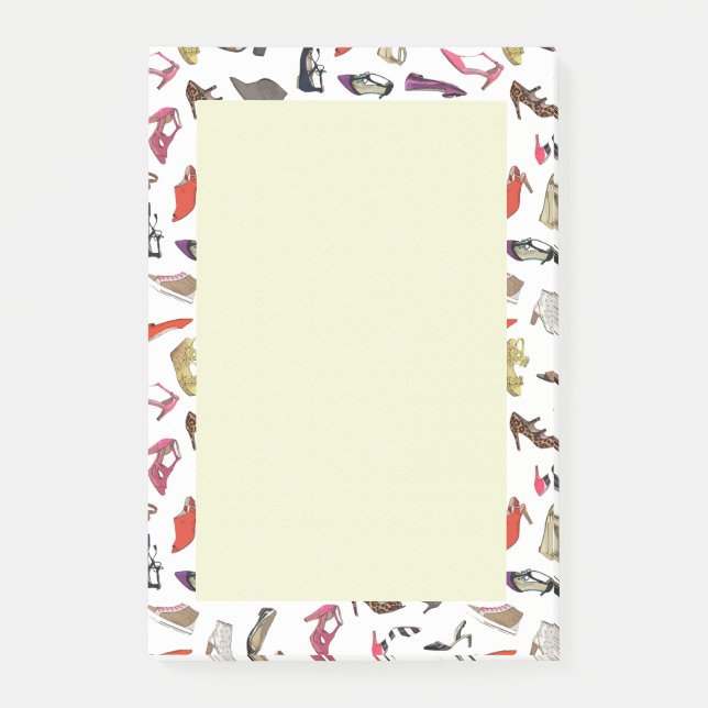 Bokför trendig-skor post-it block (Framsida)