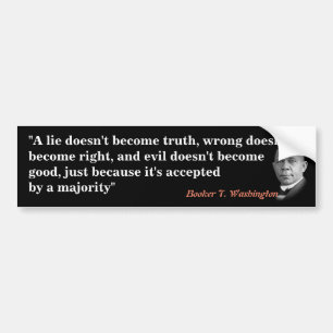 Bokförare T. Washington Quote on Truth, Höger, Bra Bildekal