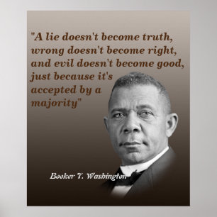 Bokförare T. Washington Quote on Truth, Höger, Bra Poster