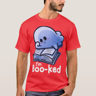 Bokförd Ghost Reading Bok Spöken Halloween Bokar R T Shirt