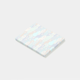 Bokförda alfabetiska anteckningar i färg post-it block