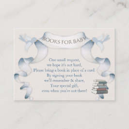 Bokförfrågan Antik Vagn Elfenbensvit Blå Gingham Tilläggskort