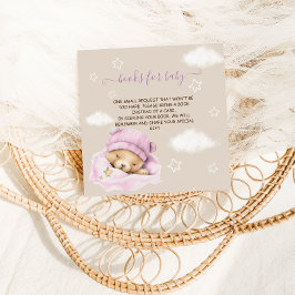 Bokförfrågan björn moln baby girl shower tilläggskort