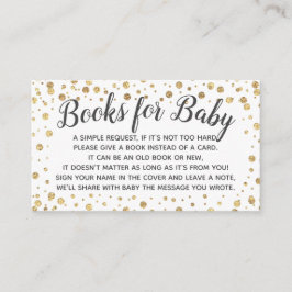 Bokförfrågan för Baby Gold Dots Baby Shower Inbjud Tilläggskort