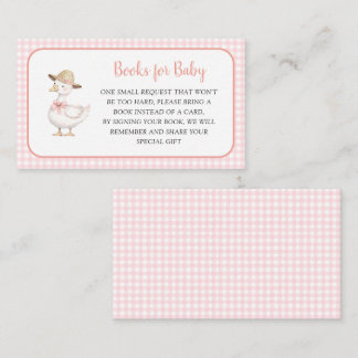 Bokförfrågan för baby shower med Rosa Dumma Gås Tilläggskort
