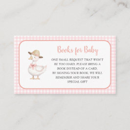 Bokförfrågan för baby shower med Rosa Dumma Gås Tilläggskort