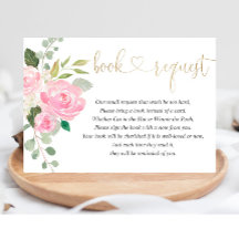 Bokförfrågan för flickor med rosa och guldblommor
